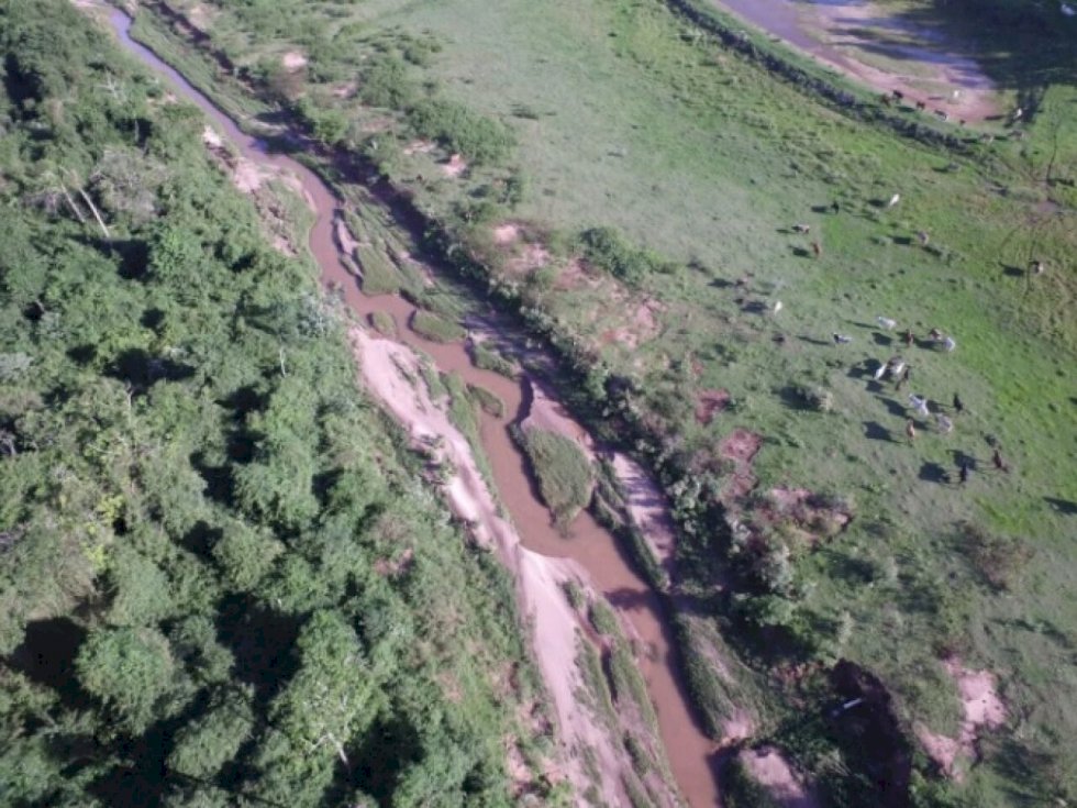 Área degradada na ação - Crédito: Divulgação PMMS