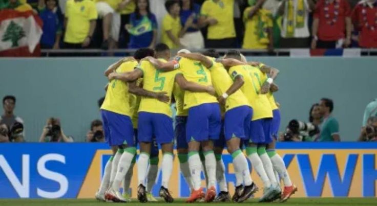 Jogadores da Seleção Brasileira durante a partida contra a Coreia do Sul Lucas Figueiredo/CBF