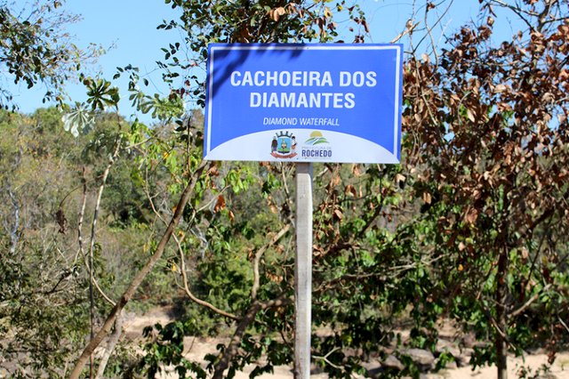 Cachoeira dos Diamantes fica no município de Rochedo. (Foto: Divulgação)