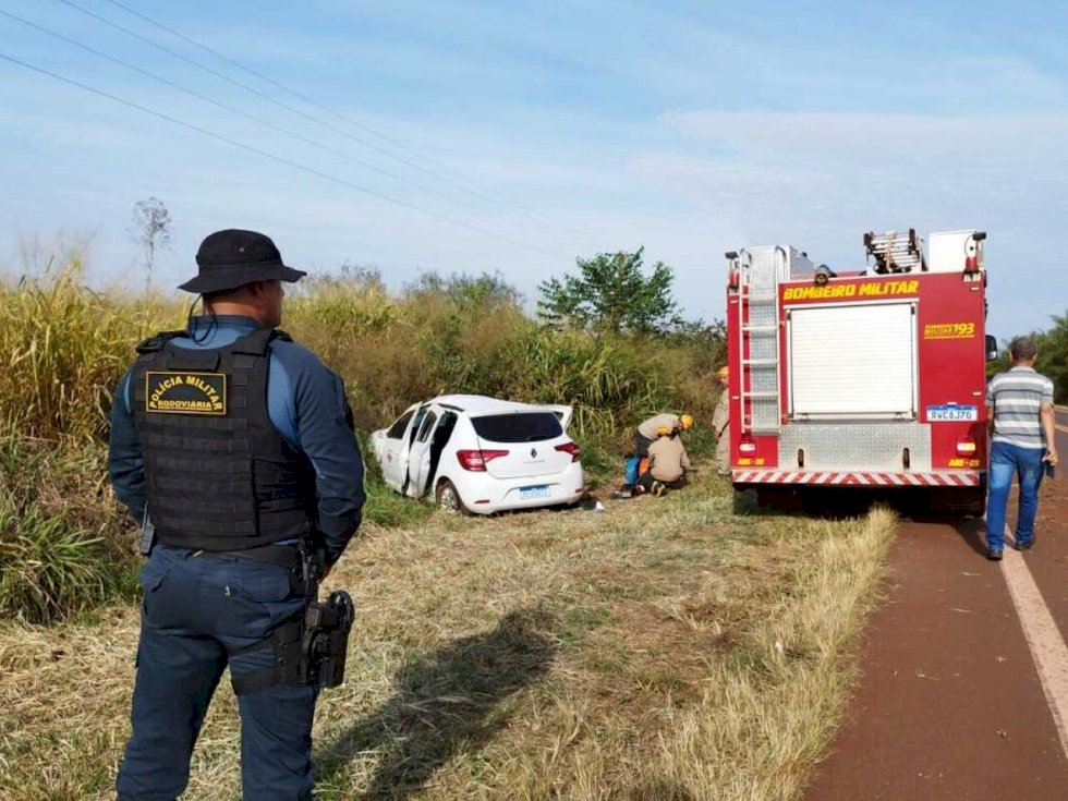 Uma pessoa morreu e três ficaram feridas em acidente registrado nesta tarde na MS-276 - Crédito: Dourados News