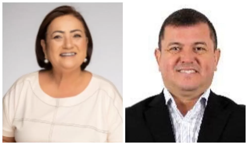 Os candidatos Cileide Cabral (PSDB) e Odair Pereira (PL)