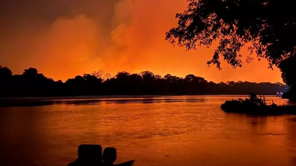Incêndio na região da Estrada Parque - Foto: Alicce Rodrigues