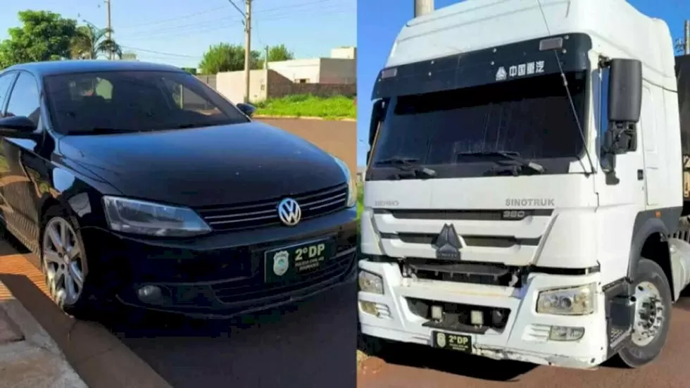 Veículos apreendidos durante a ação (foto: reprodução, PC)