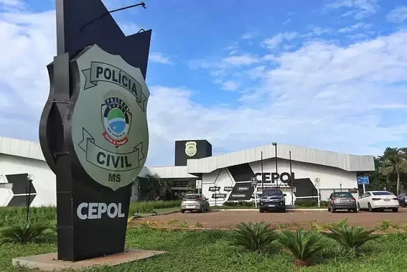 Fachada da Depac Cepol onde caso foi registrado na madrugada deste domingo; Foto: Campo Grande News
