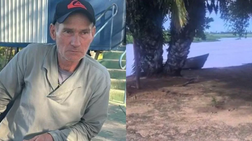 Jorge e local onde onça estaria à espreita antes do ataque - (Fotos: Fala Povo, Jornal Midiamax)