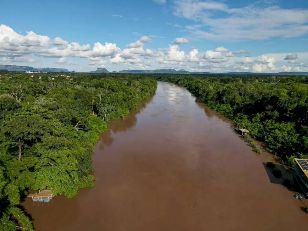 Rio Aquidauana cheio (Foto: arquivo, divulgação Prefeitura)