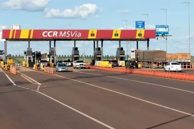 Cancelas de pedágio na BR-163, em Mato Grosso do Sul (Foto: Divulgação/CCR MSVia)