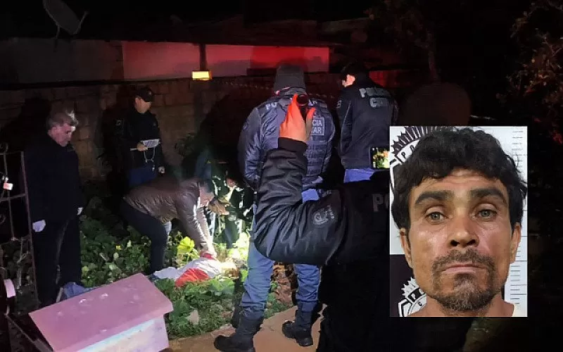 Anderson caído no quintal de uma residência; Foto: Sidnei Bronka/Ligado Na Notícia