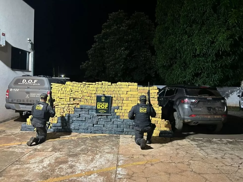 Droga apreendida na ação - Crédito: Divulgação DOF