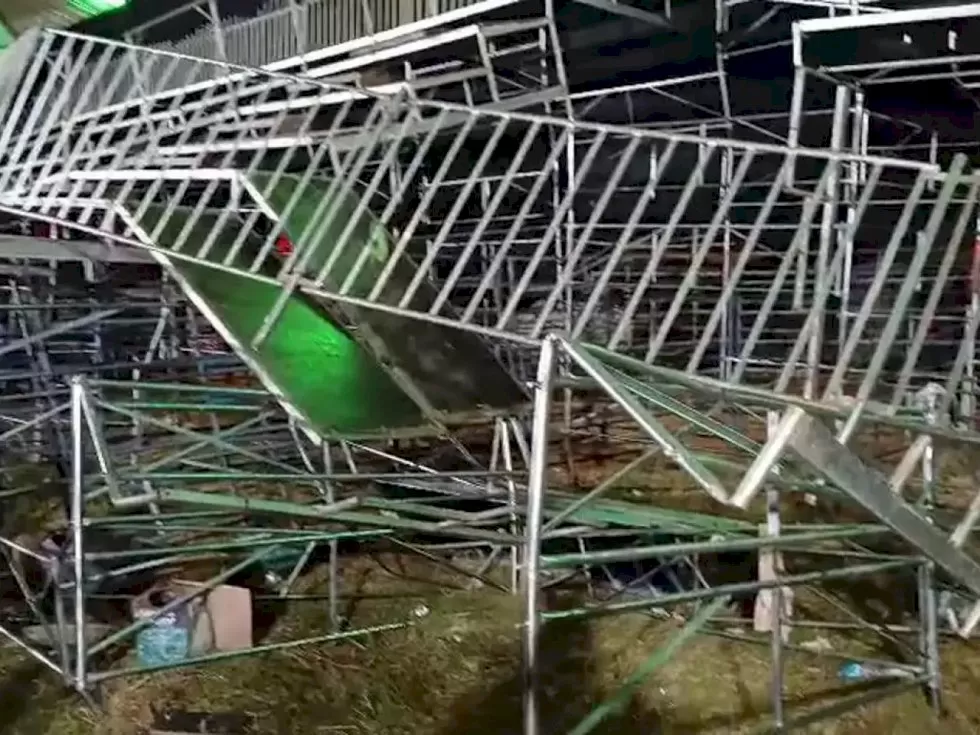 Acidente aconteceu na noite de sábado (19) na Expo Eldorado - Crédito: Defesa Civil-SP