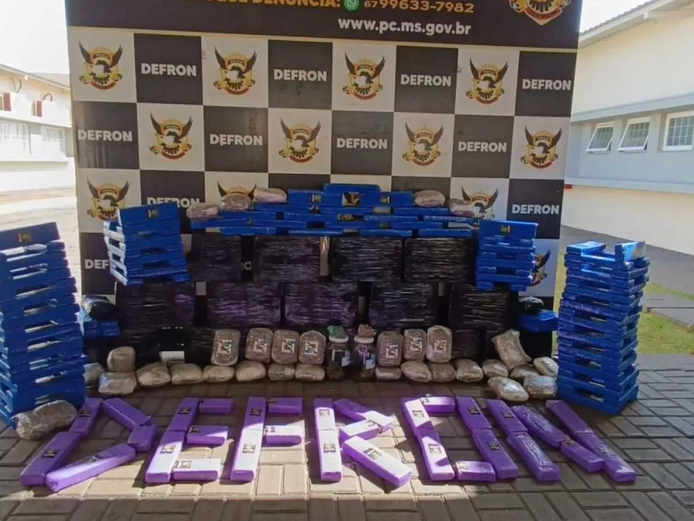 Operação apreendeu quase 400kg de drogas - Crédito: Osvaldo Duarte/Dourados News