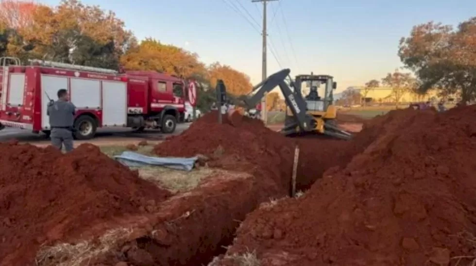 Local onde corpo foi encontrado soterrrado em Selvíria. (Reprodução)