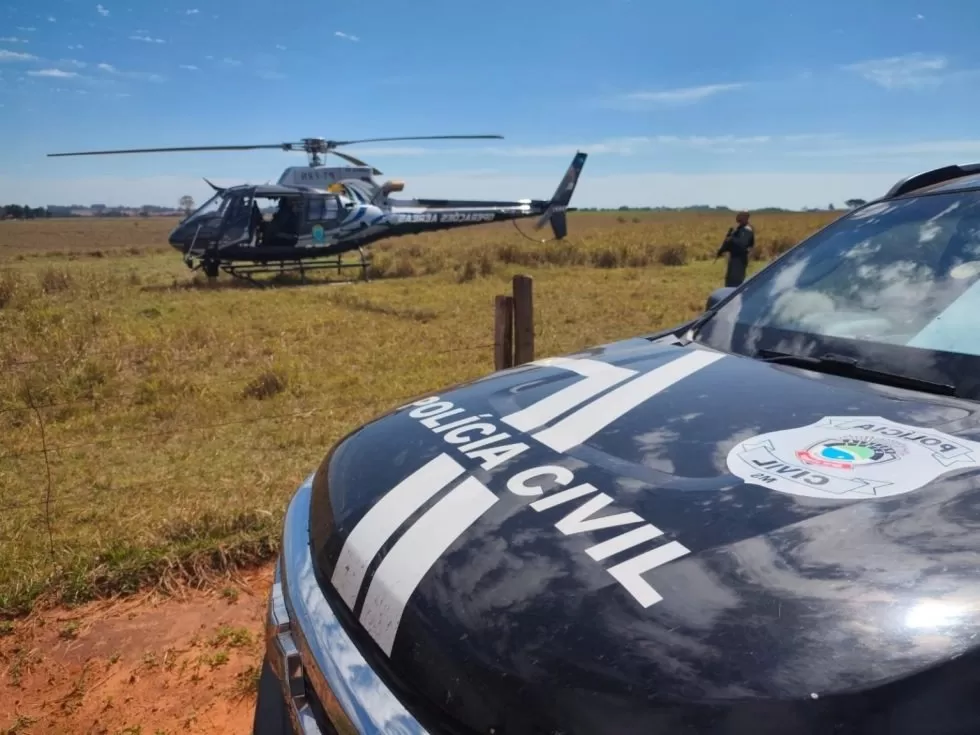 Ação contou com helicóptero - Foto: Polícia Civil/Divulgação