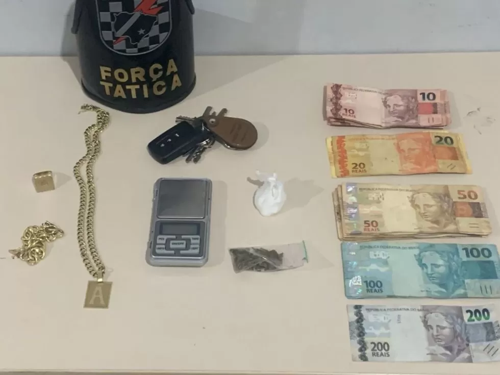 Material apreendido na ação - Crédito: Divulgação PMMS