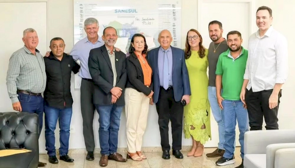 Vereadores de Vicentina levam demandas sobre água e esgoto à Sanesul com apoio do deputado Londres Machado