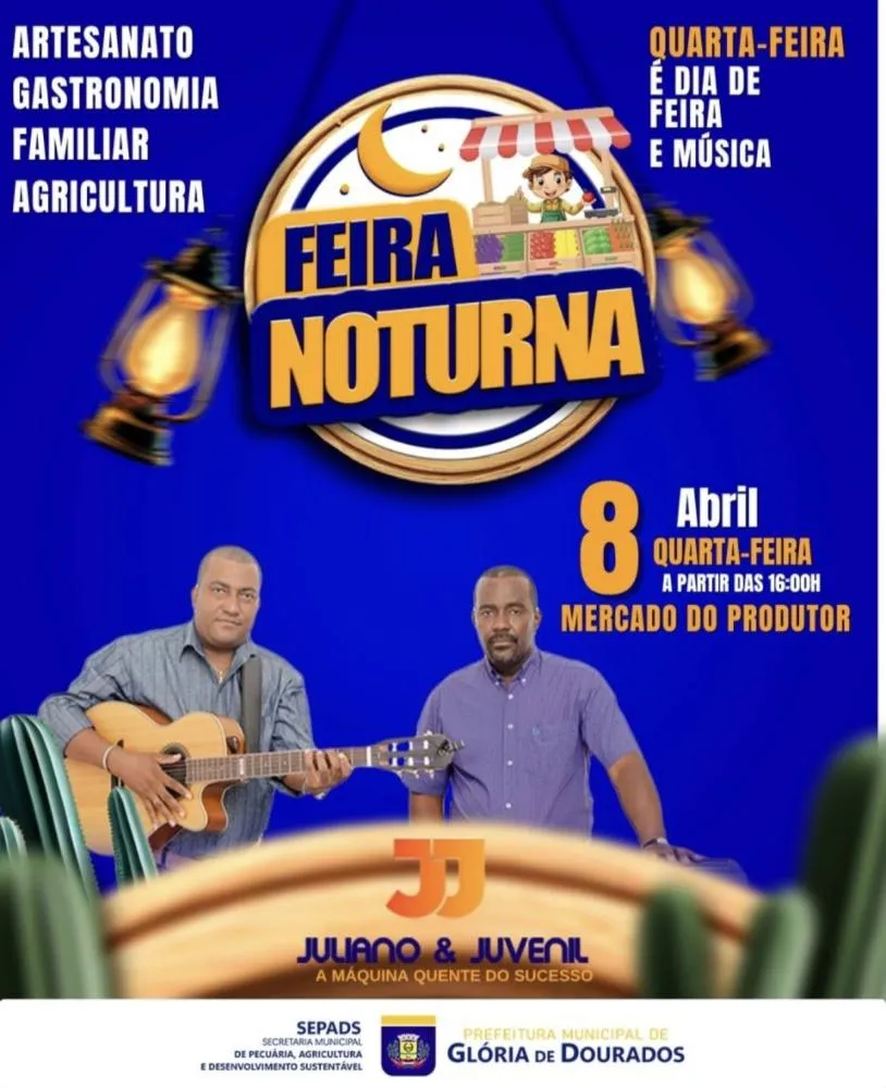 Feira Noturna promete movimentar Glória de Dourados nesta quarta-feira