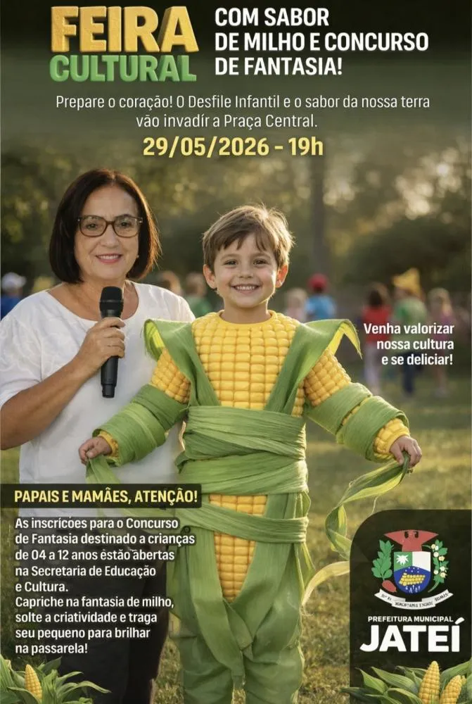 Prefeita Cileide Cabral convida população para participar da Feira Cultural nesta sexta-feira em Jateí