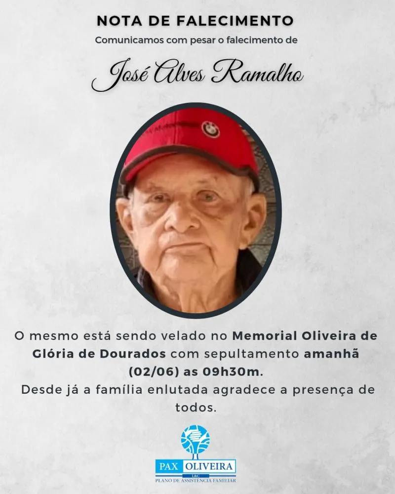 Comunidade de Glória de Dourados se despede de José Alves Ramalho
