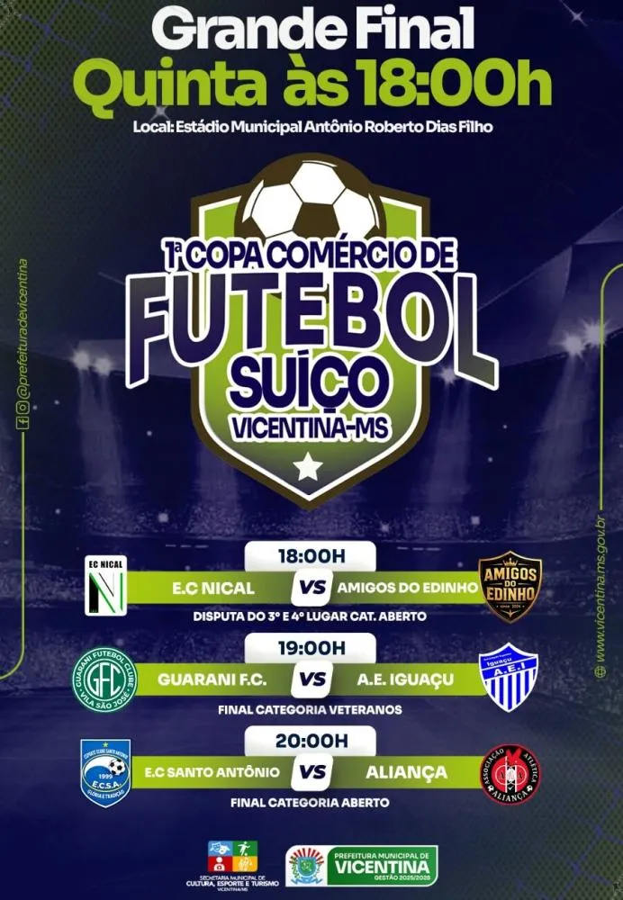 39 anos: Em Vicentina, programação de aniversário começa nesta quinta com final no futebol