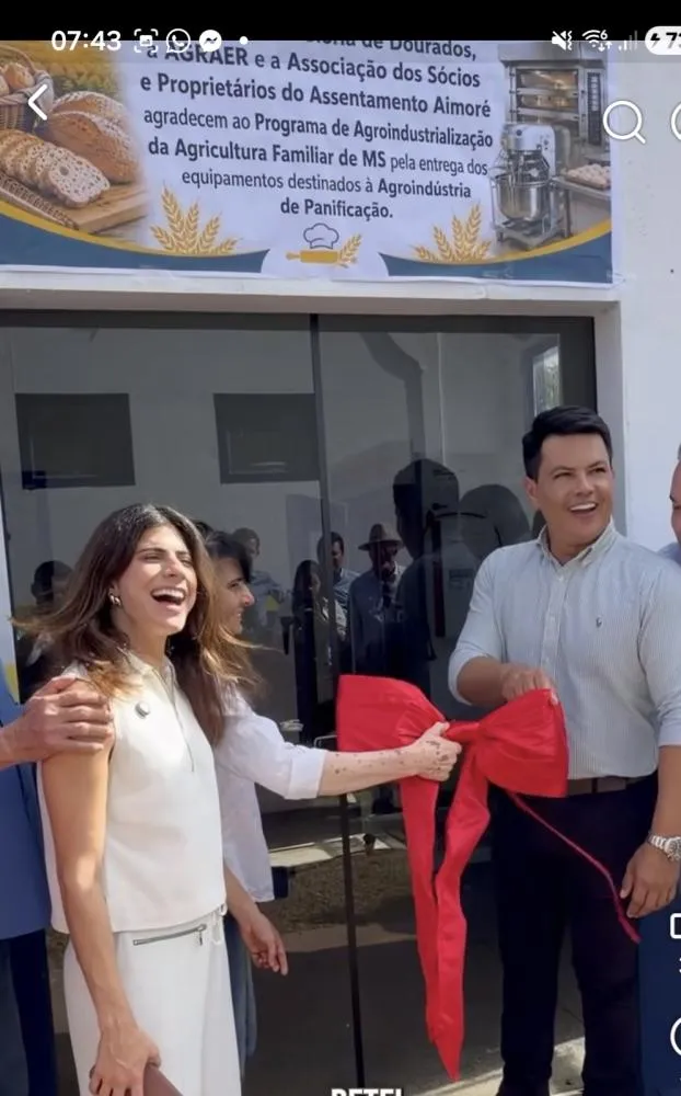 GLÓRIA DE DOURADOS INAUGURA PRIMEIRA AGROINDÚSTRIA DE PANIFICAÇÃO DA AGRICULTURA FAMILIAR NO ESTADO