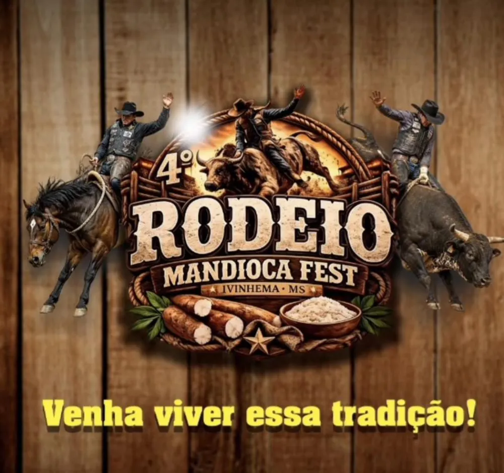 Ivinhema entra na contagem regressiva para o 4º Rodeio Mandioca Fest com grandes shows e rodeio profissional