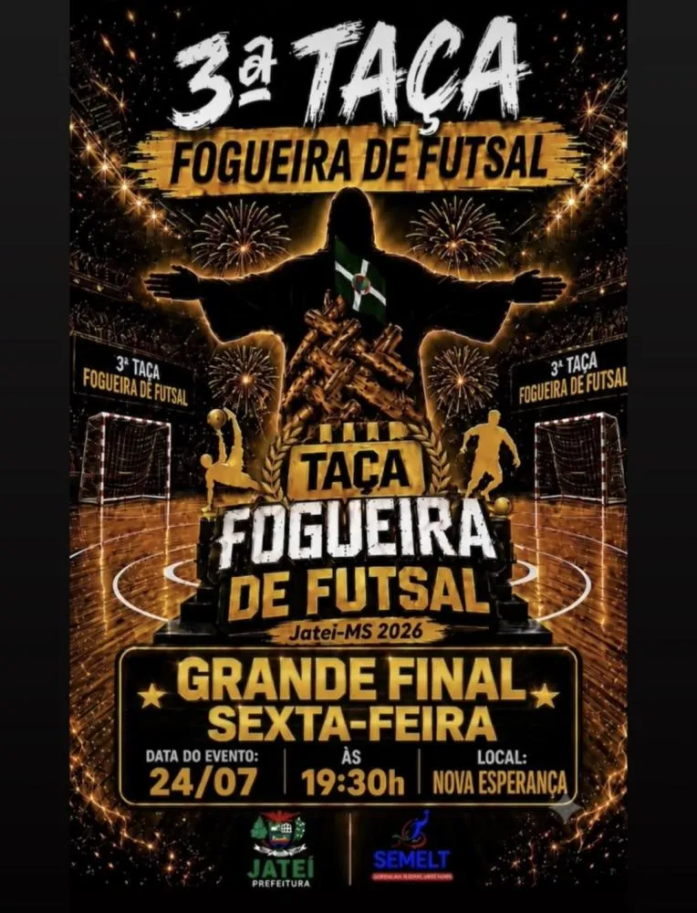 Grande final da 3ª Taça Fogueira de Futsal acontece nesta sexta-feira em Nova Esperança, distrito de Jateí