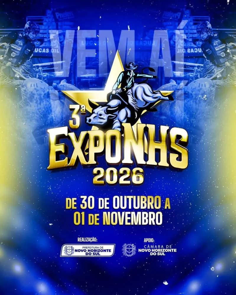 3ª EXPONHS 2026 é anunciada e promete três dias de festa em Novo Horizonte do Sul