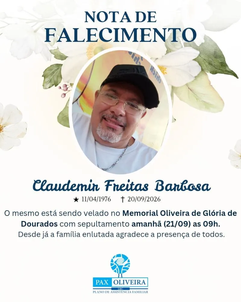Glória de Dourados se despede de Claudemir Freitas Barbosa, aos 50 anos