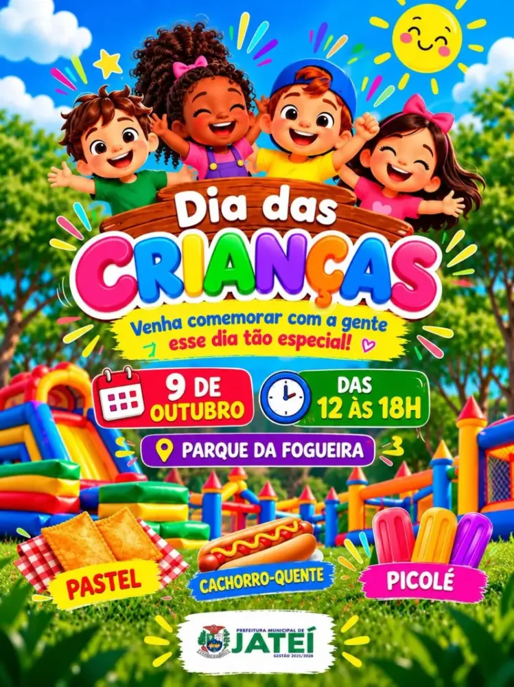 Jateí prepara grande festa para as crianças nesta sexta-feira no Parque da Fogueira